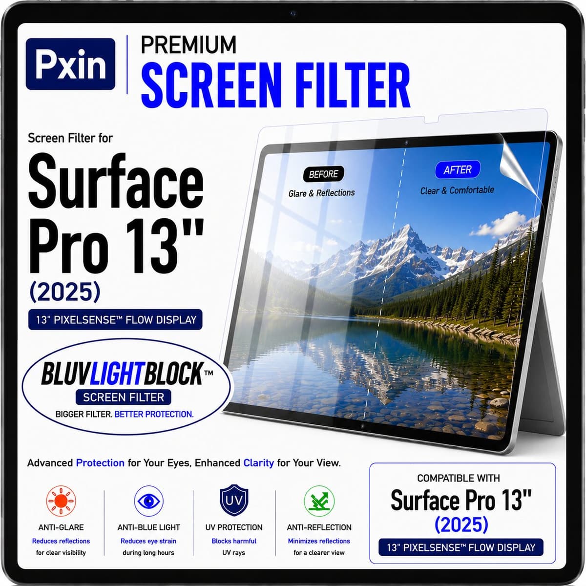 Anti Blue Light & Anti Glare Screen Guard for Surface Pro 13 (2025) - Image 1