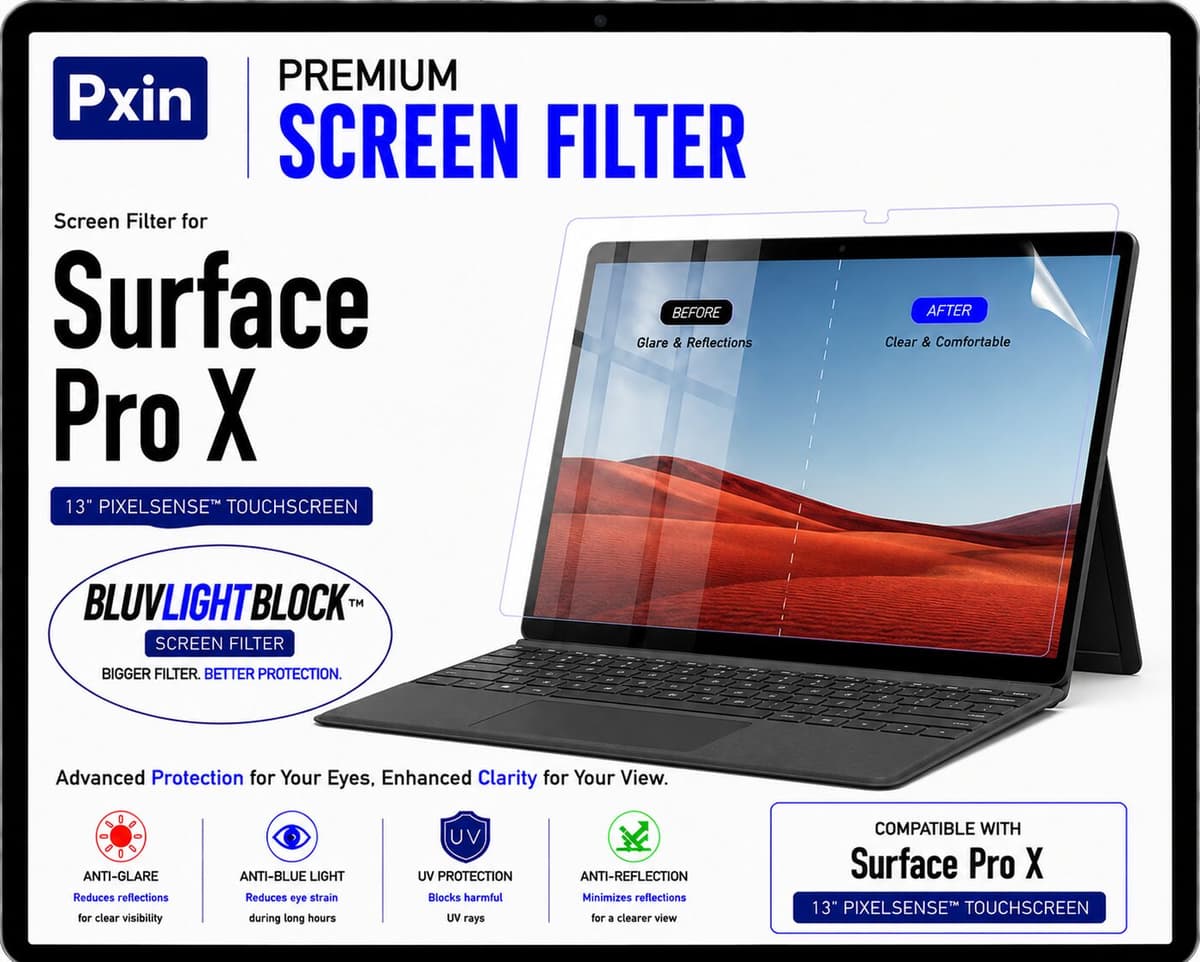 Anti Blue Light & Anti Glare Screen Guard for Surface Pro X - Image 1