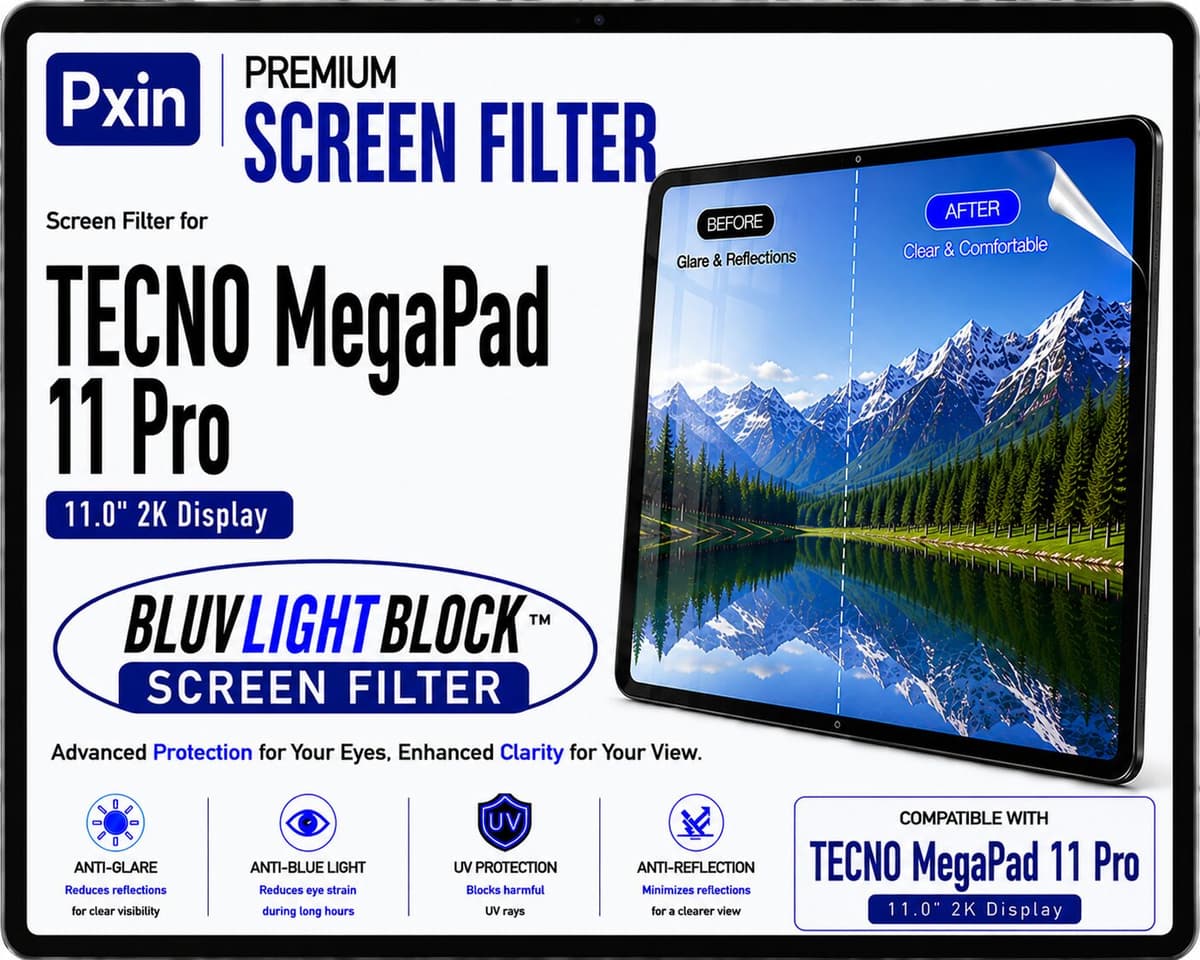 Anti Blue Light & Anti Glare Screen Guard for Tecno MegaPad 11 Pro - Image 1
