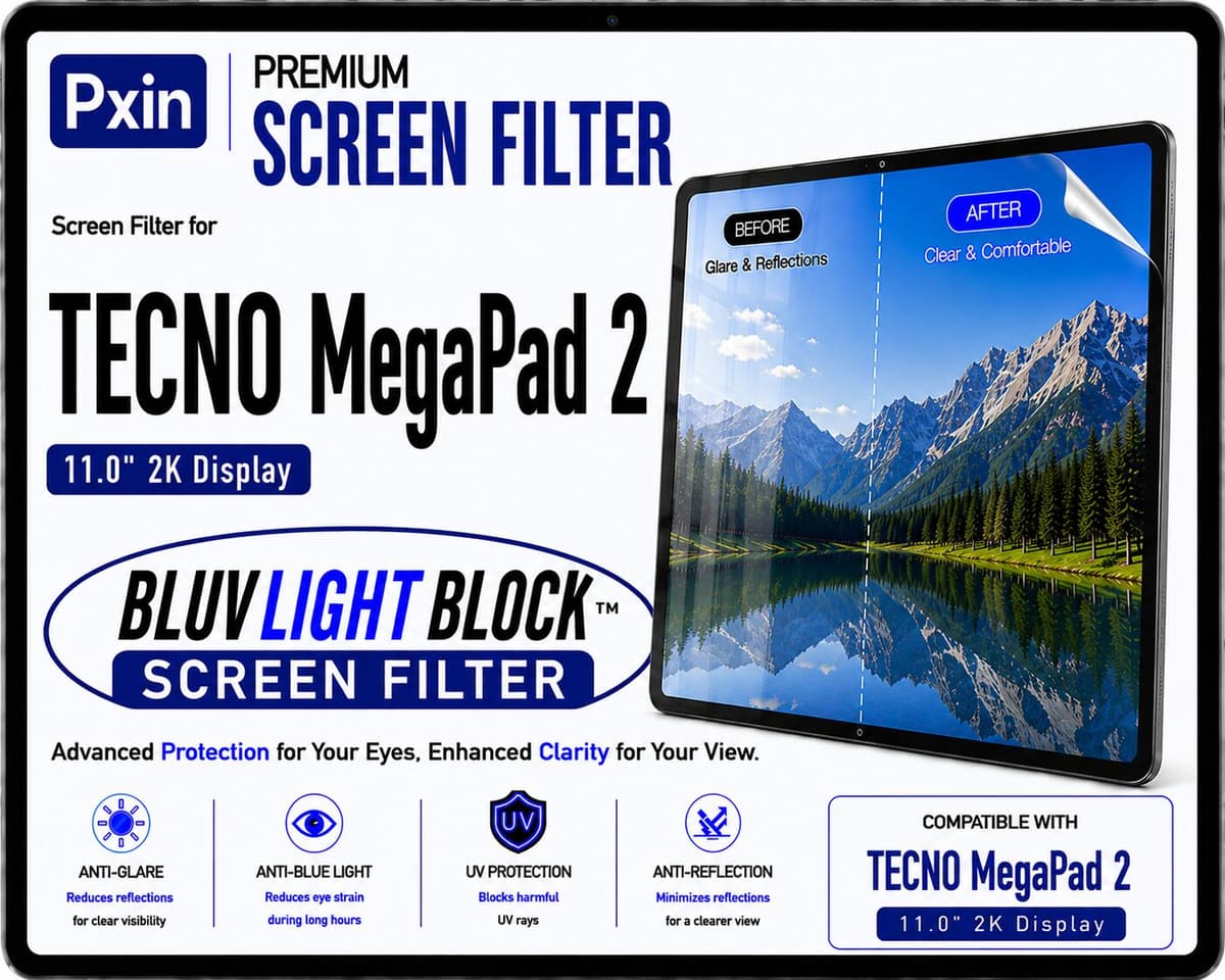 Anti Blue Light & Anti Glare Screen Guard for Tecno MegaPad 2 - Image 1