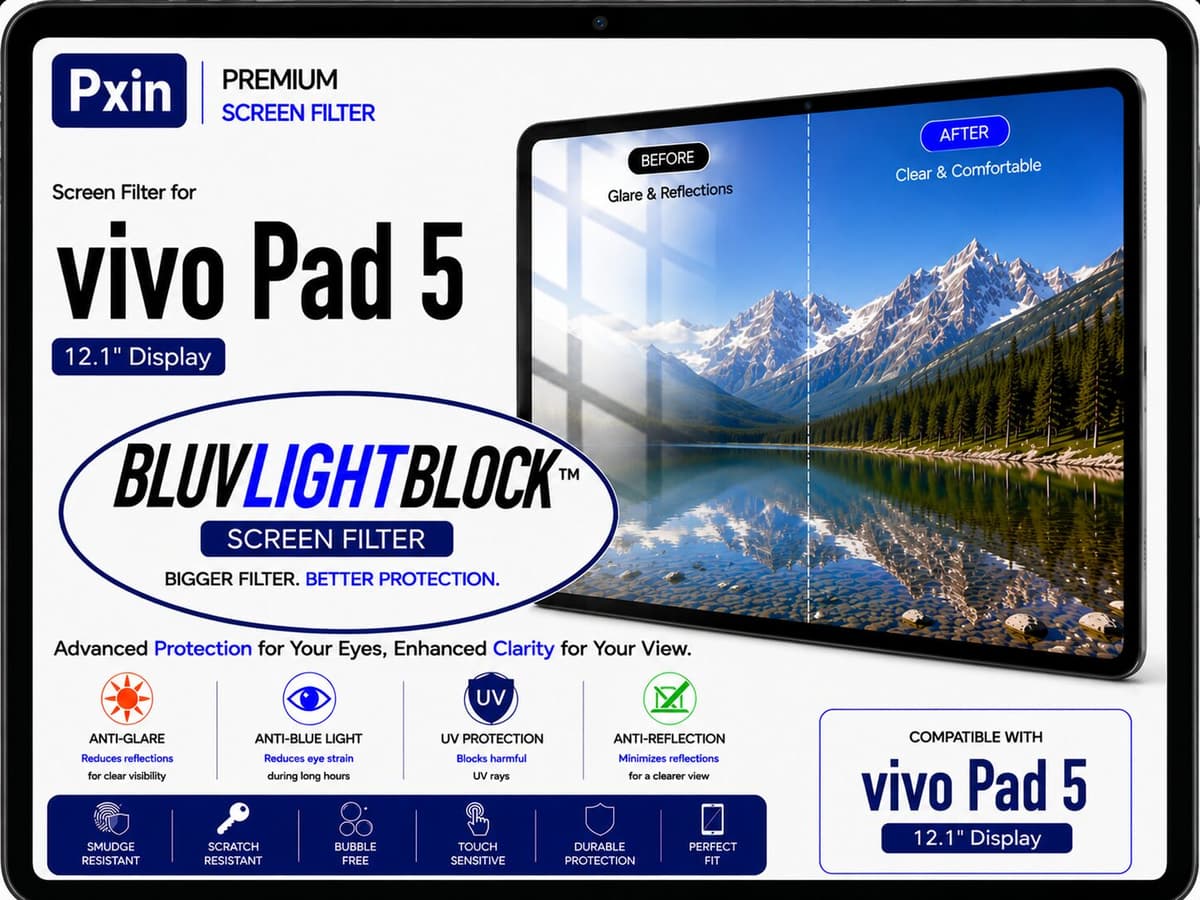 Anti Blue Light & Anti Glare Screen Guard for Vivo Pad 5 - Image 1