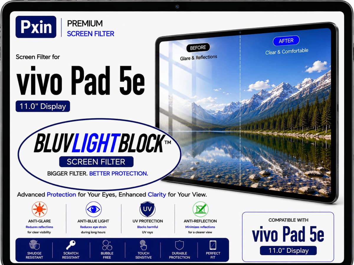Anti Blue Light & Anti Glare Screen Guard for Vivo Pad 5e - Image 1