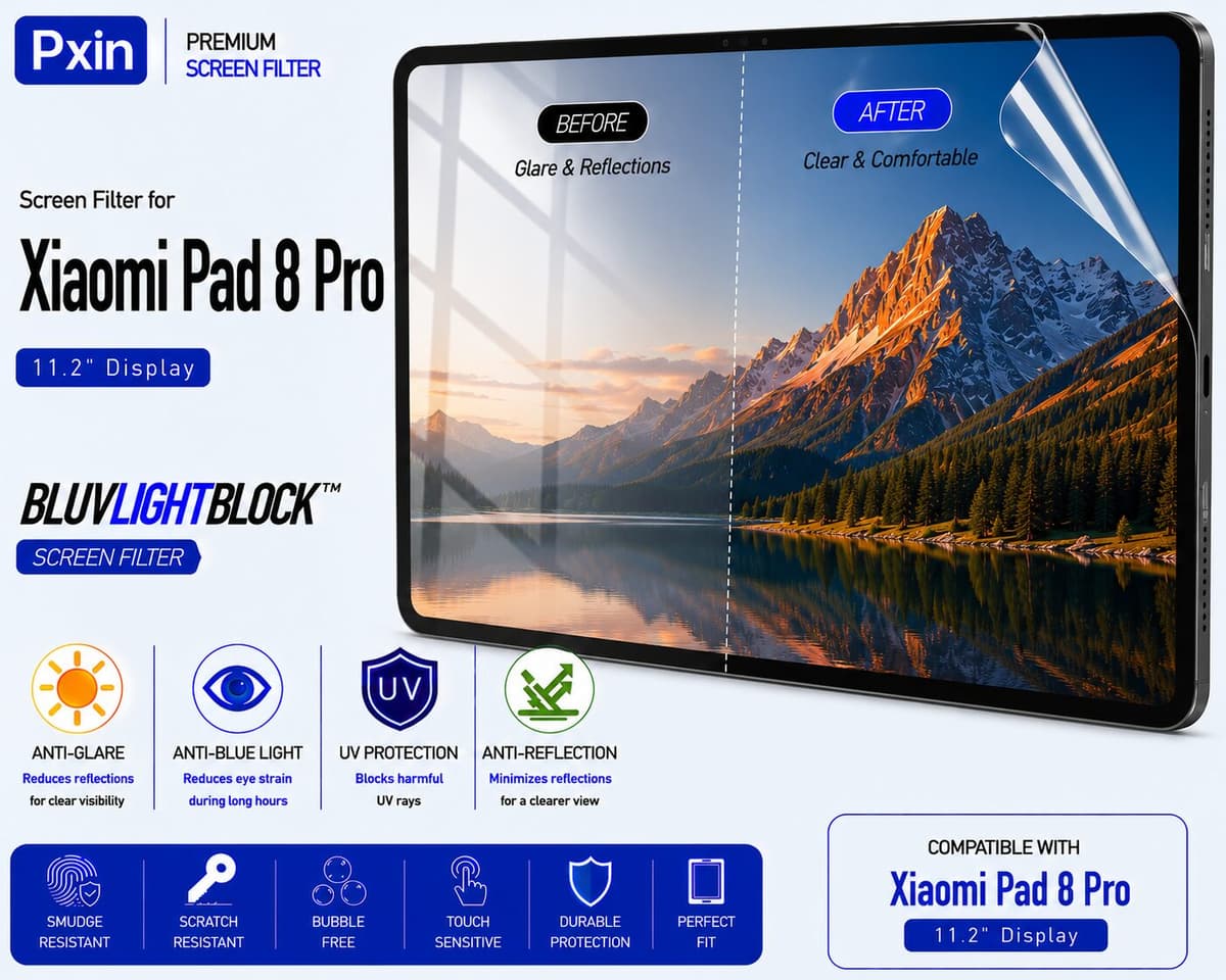 Anti Blue Light & Anti Glare Screen Guard for Xiaomi Pad 8 Pro - Image 1