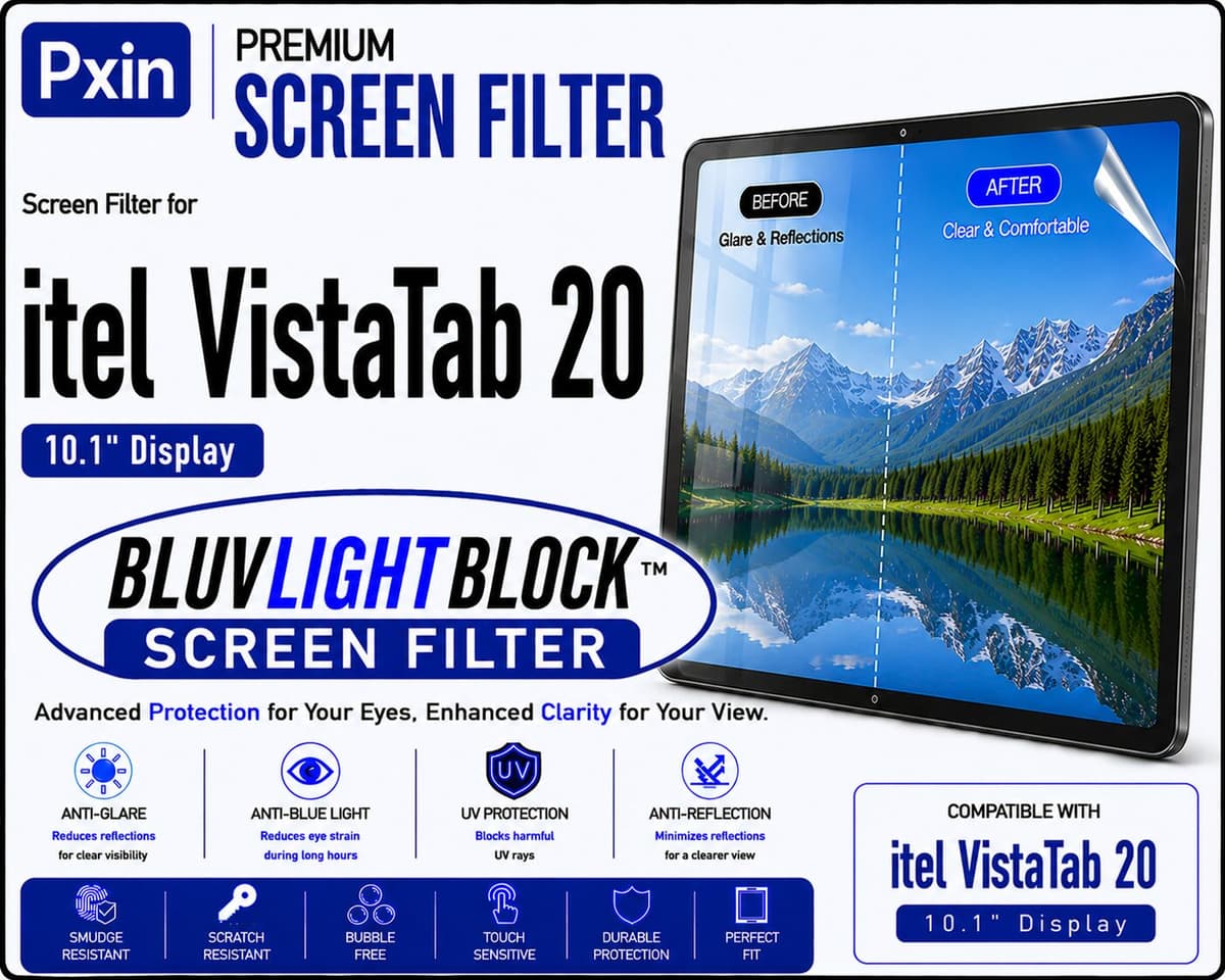 Anti Blue Light & Anti Glare Screen Guard for itel VistaTab 20 - Image 1