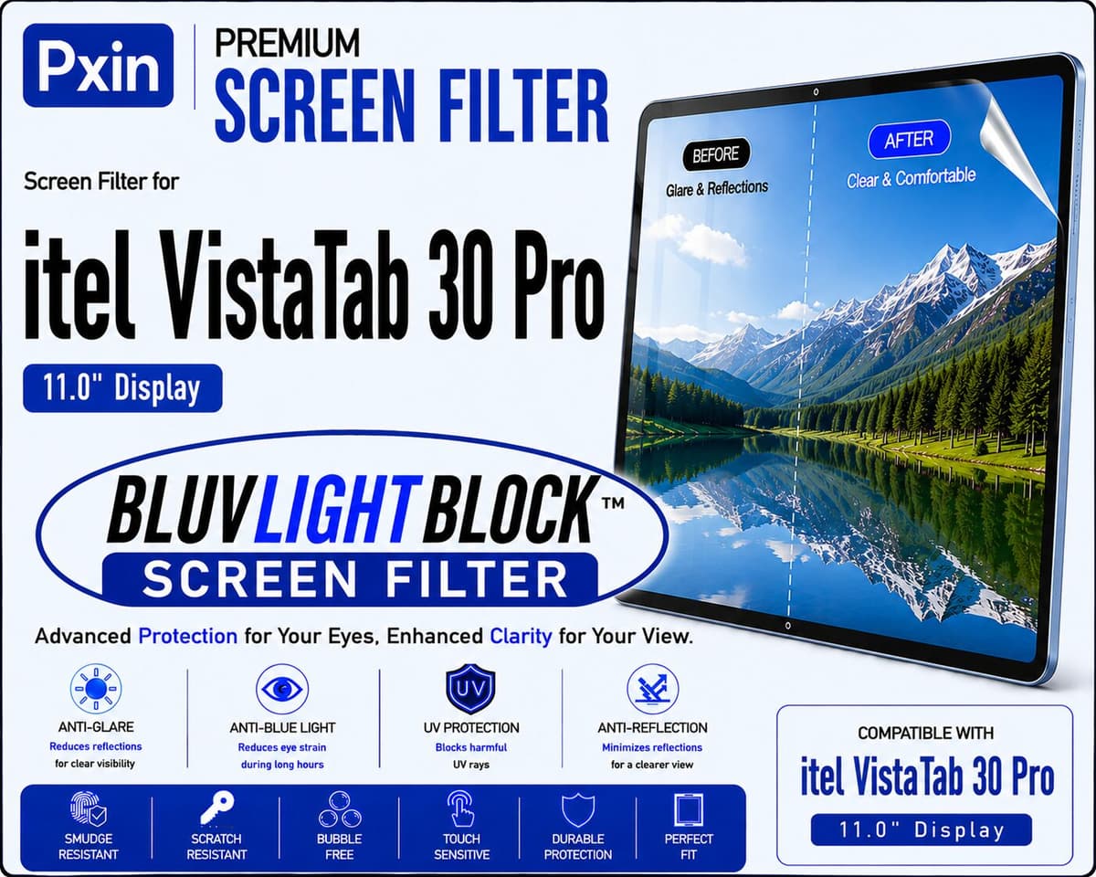 Anti Blue Light & Anti Glare Screen Guard for itel VistaTab 30 Pro - Image 1