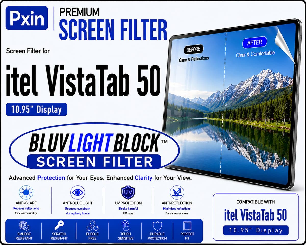 Anti Blue Light & Anti Glare Screen Guard for itel VistaTab 50 - Image 1