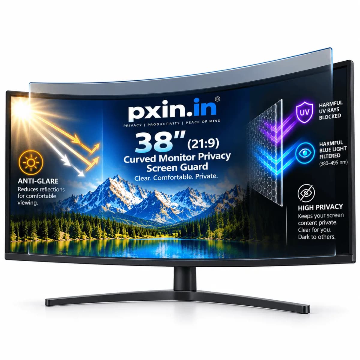 38 Inches Curved Monitor Privacy Screen Guard