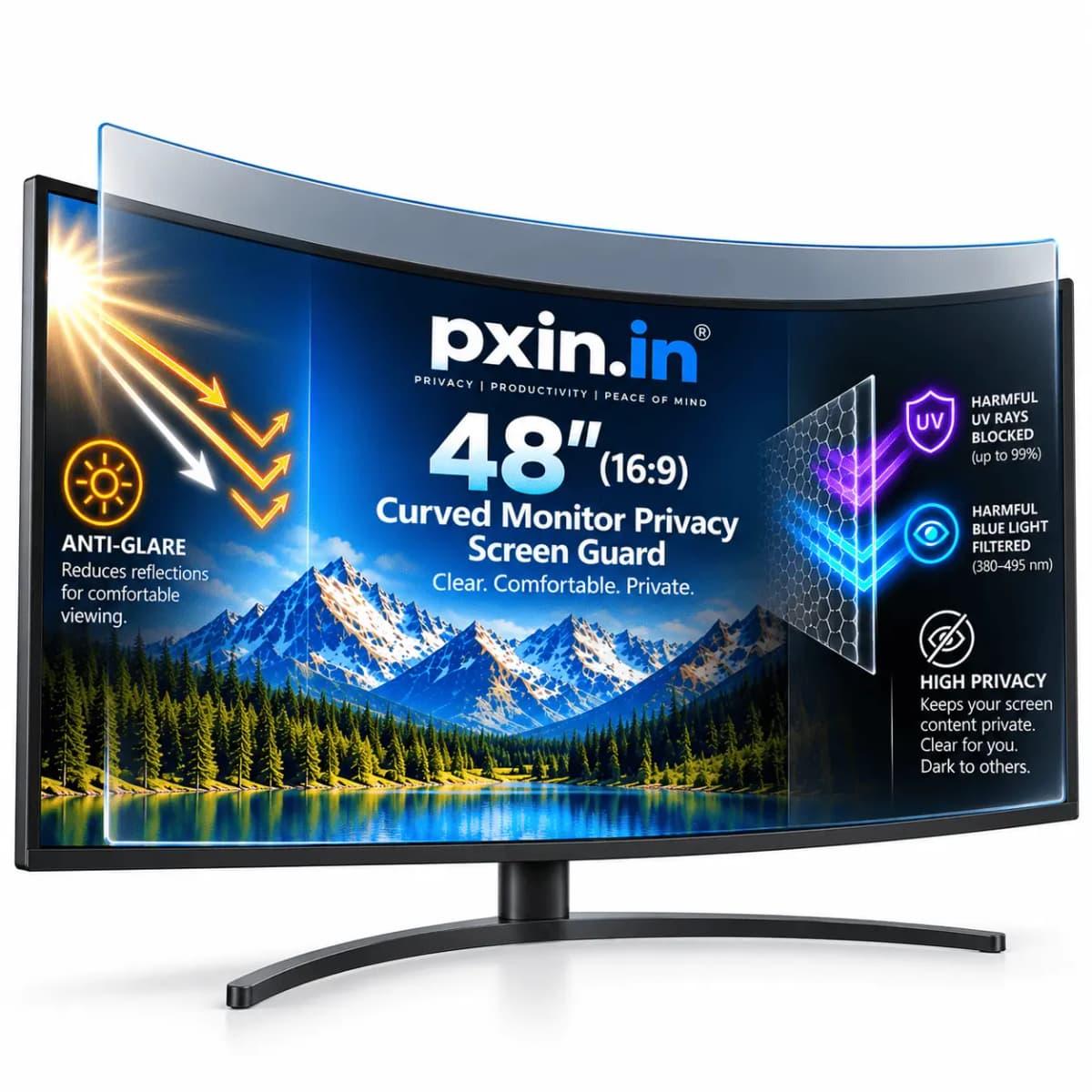 48 Inches Curved Monitor Privacy Screen Guard