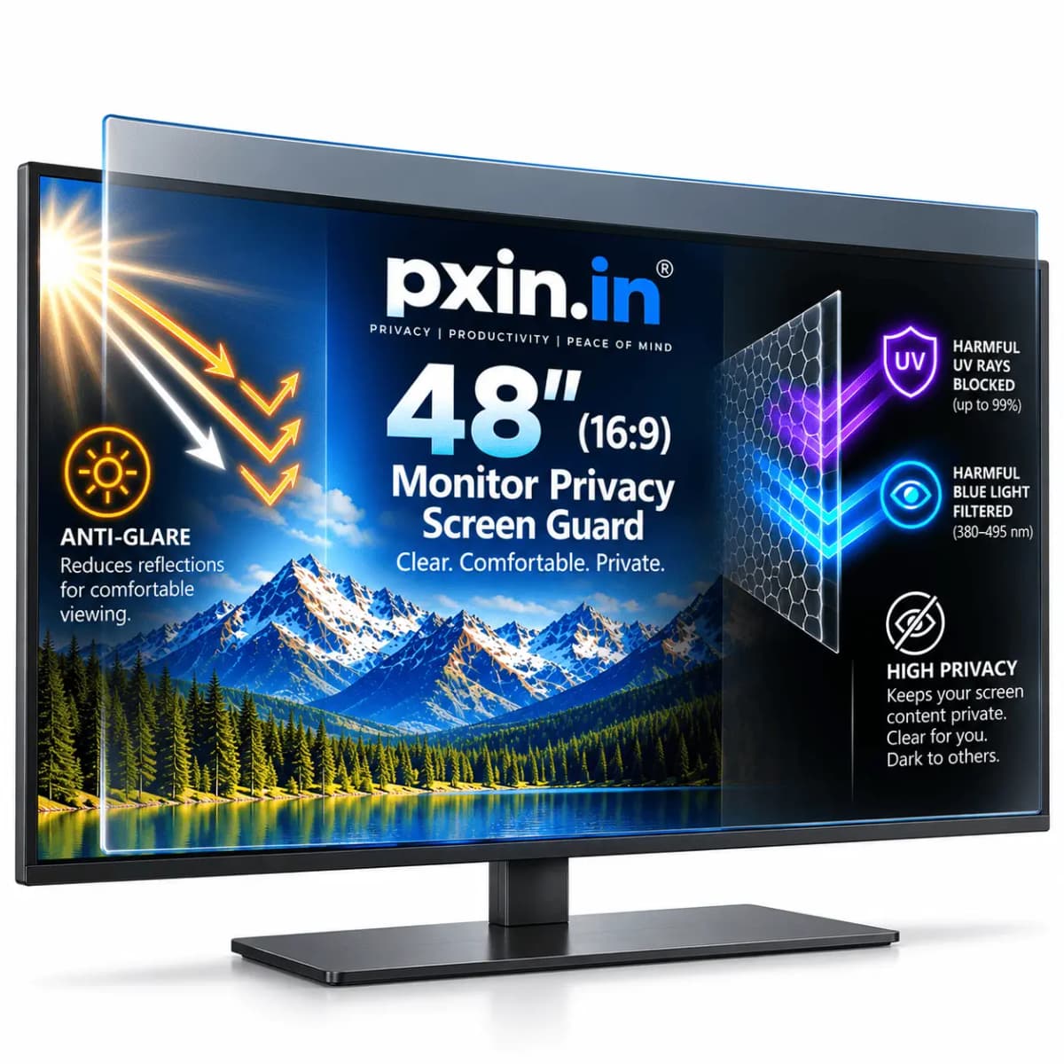 48 Inches Flat Monitor Privacy Screen Guard