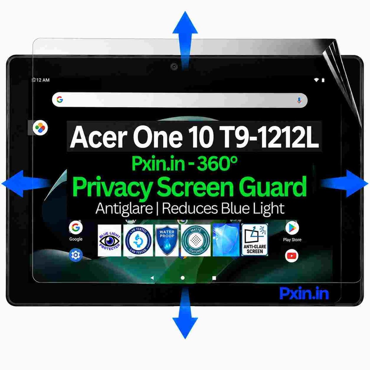 Privacy Screen Guard (Anti-Blue & Anti-Glare) for Acer One 10 T9-1212L - Image 1
