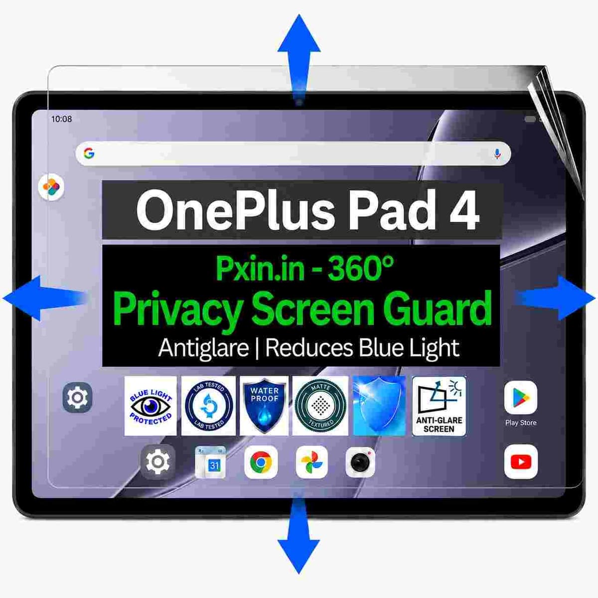 Privacy Screen Guard (Anti-Blue & Anti-Glare) for OnePlus Pad 4 - Image 1