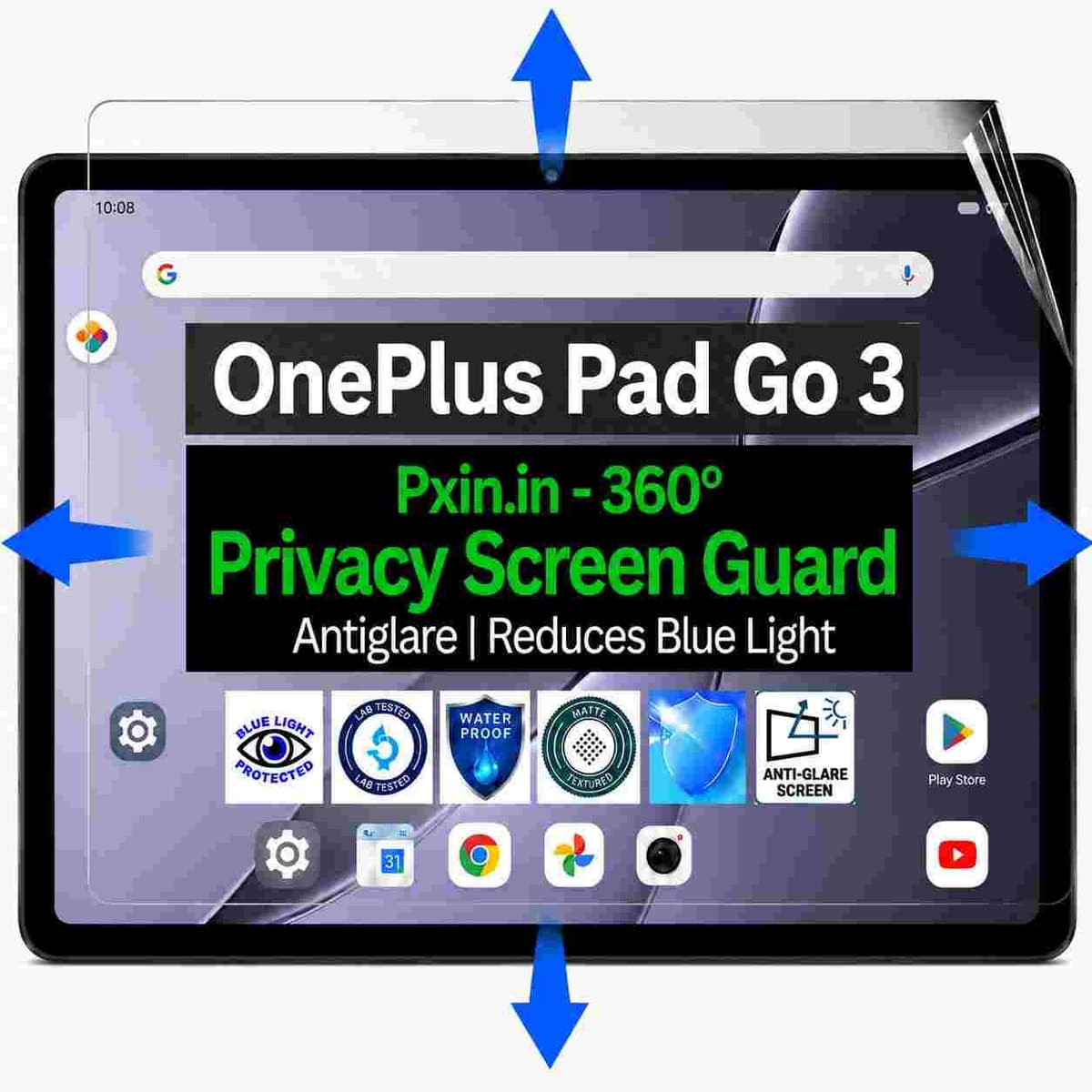 Privacy Screen Guard (Anti-Blue & Anti-Glare) for OnePlus Pad Go 3 - Image 1