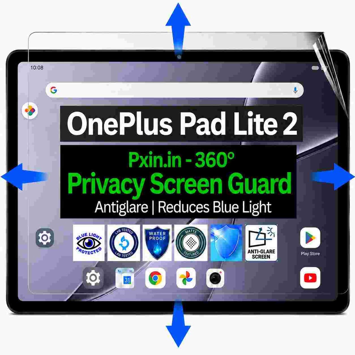 Privacy Screen Guard (Anti-Blue & Anti-Glare) for OnePlus Pad Lite 2 - Image 1