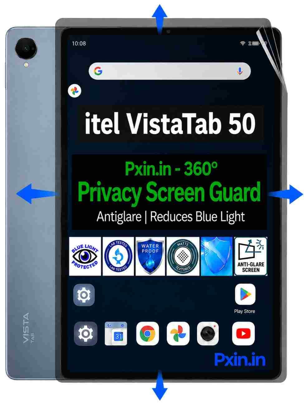 Privacy Screen Guard (Anti-Blue & Anti-Glare) for itel VistaTab 50 - Image 1