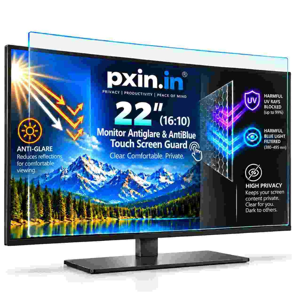 22 Inch (16:10) Touch Monitor Anti Blue Light & Anti Glare Screen Guard - Image 1