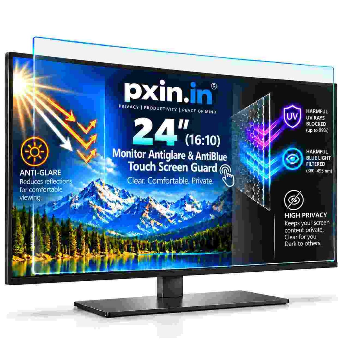 24 Inch (16:10) Touch Monitor Anti Blue Light & Anti Glare Screen Guard - Image 1