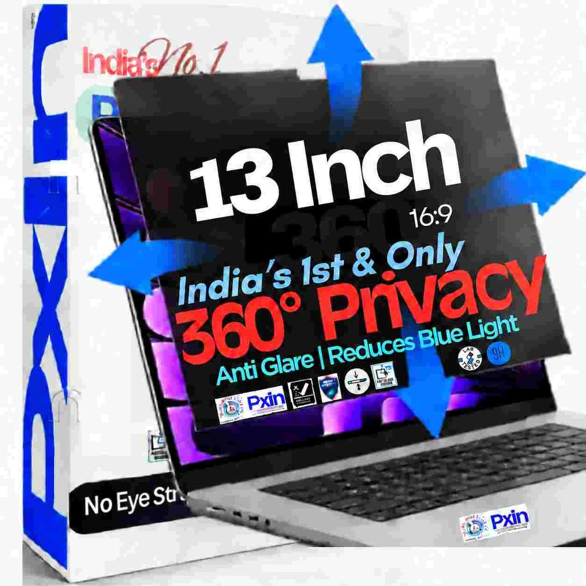 13 Inch (16:9) Laptop 360° Privacy (Anti Blue Light & Anti Glare) Screen Guard - Image 1