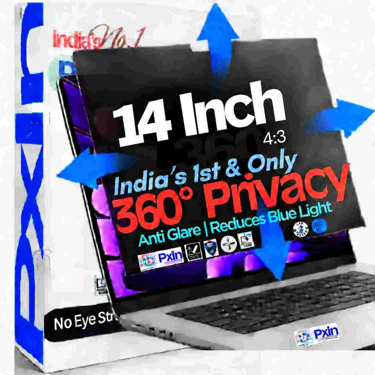 14 Inch (4:3) Laptop 360° Privacy (Anti Blue Light & Anti Glare) Screen Guard - Image 1