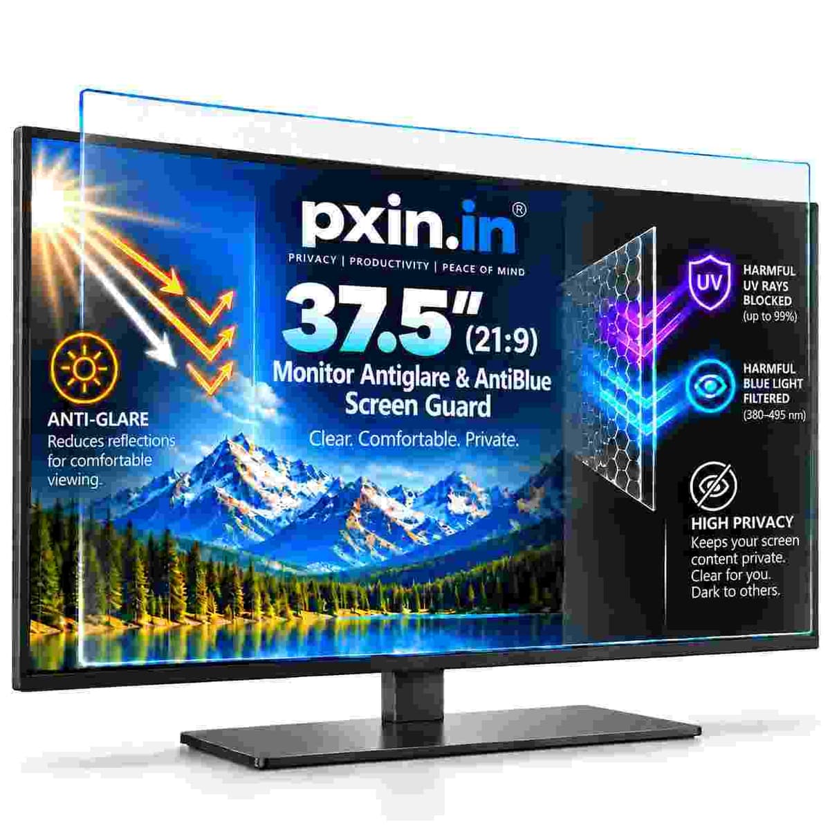 37.5 Inch (21:9) Monitor Anti Blue Light & Anti Glare Screen Guard - Image 1
