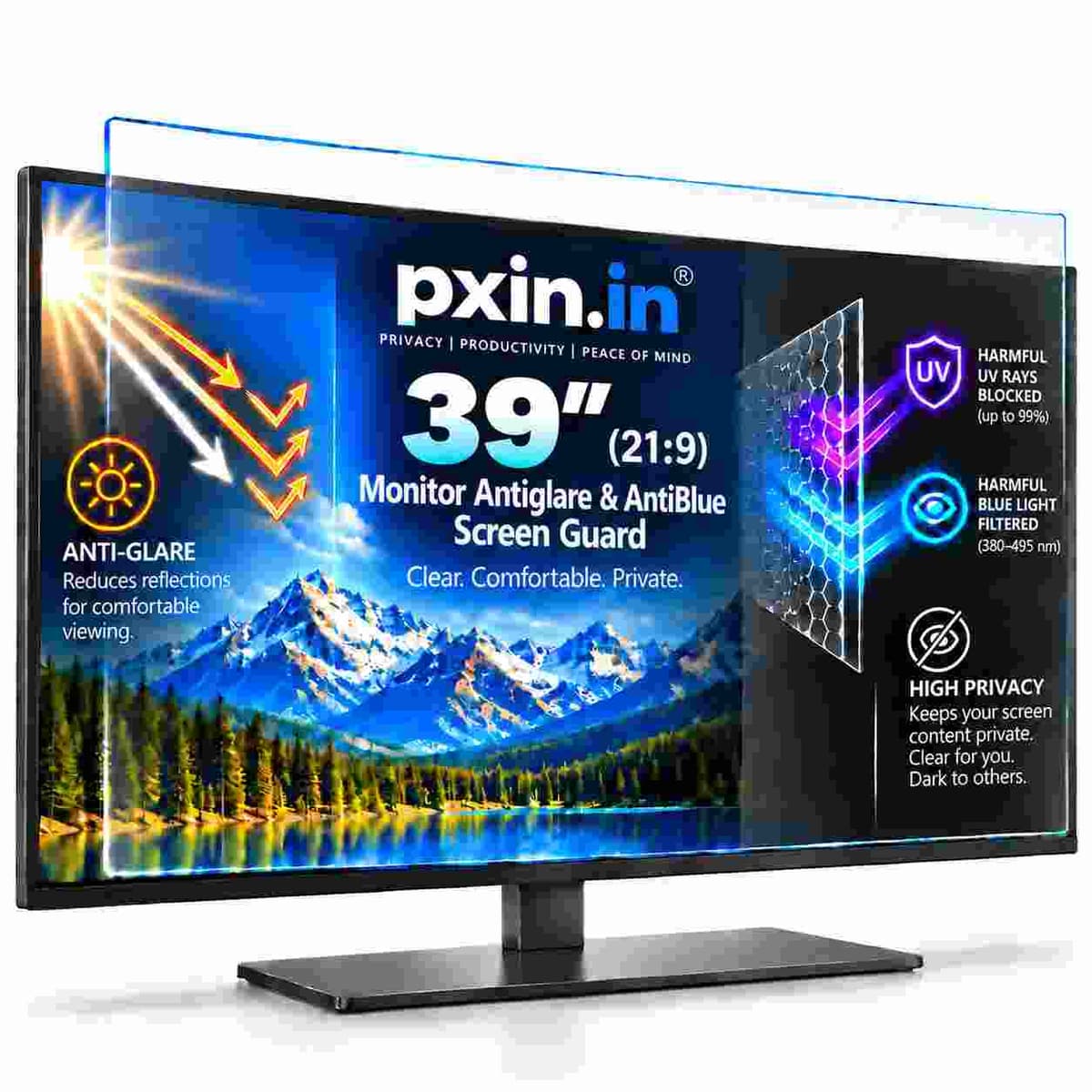 39 Inch (21:9) Monitor Anti Blue Light & Anti Glare Screen Guard - Image 1