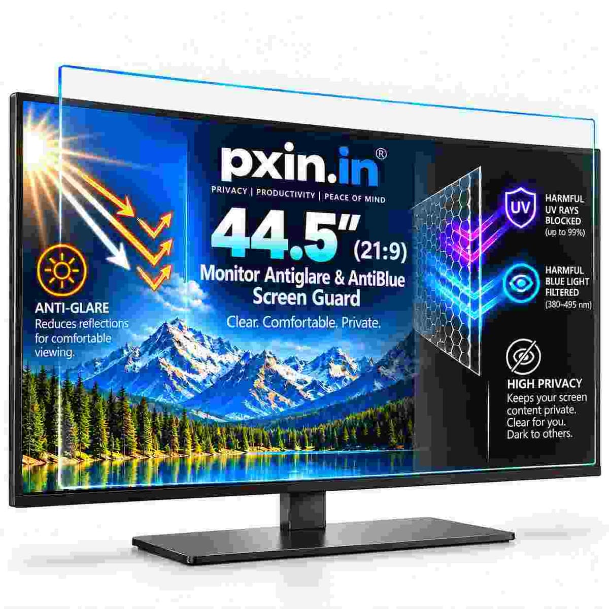 44.5 Inch (21:9) Monitor Anti Blue Light & Anti Glare Screen Guard - Image 1