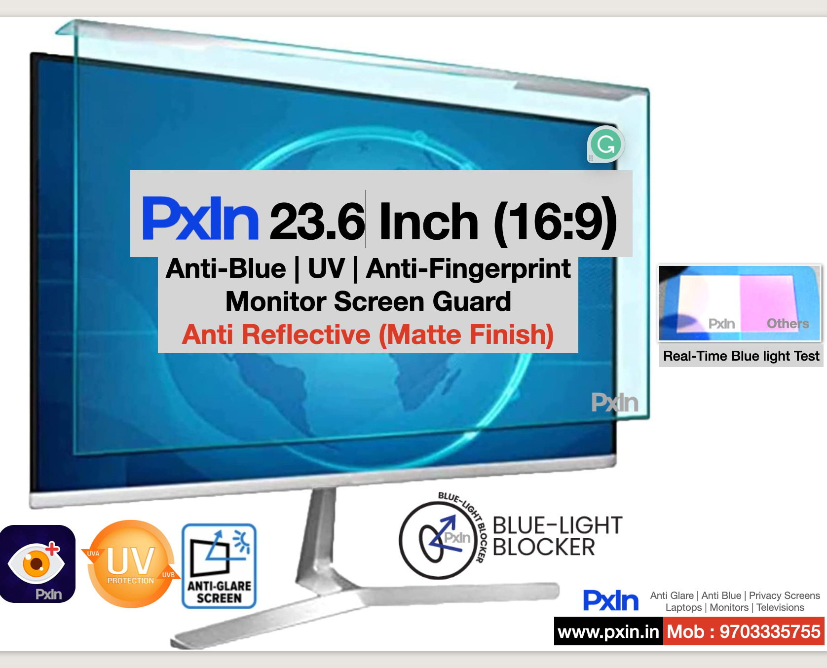 23.6 Inch (16:9) Monitor Screen Guard