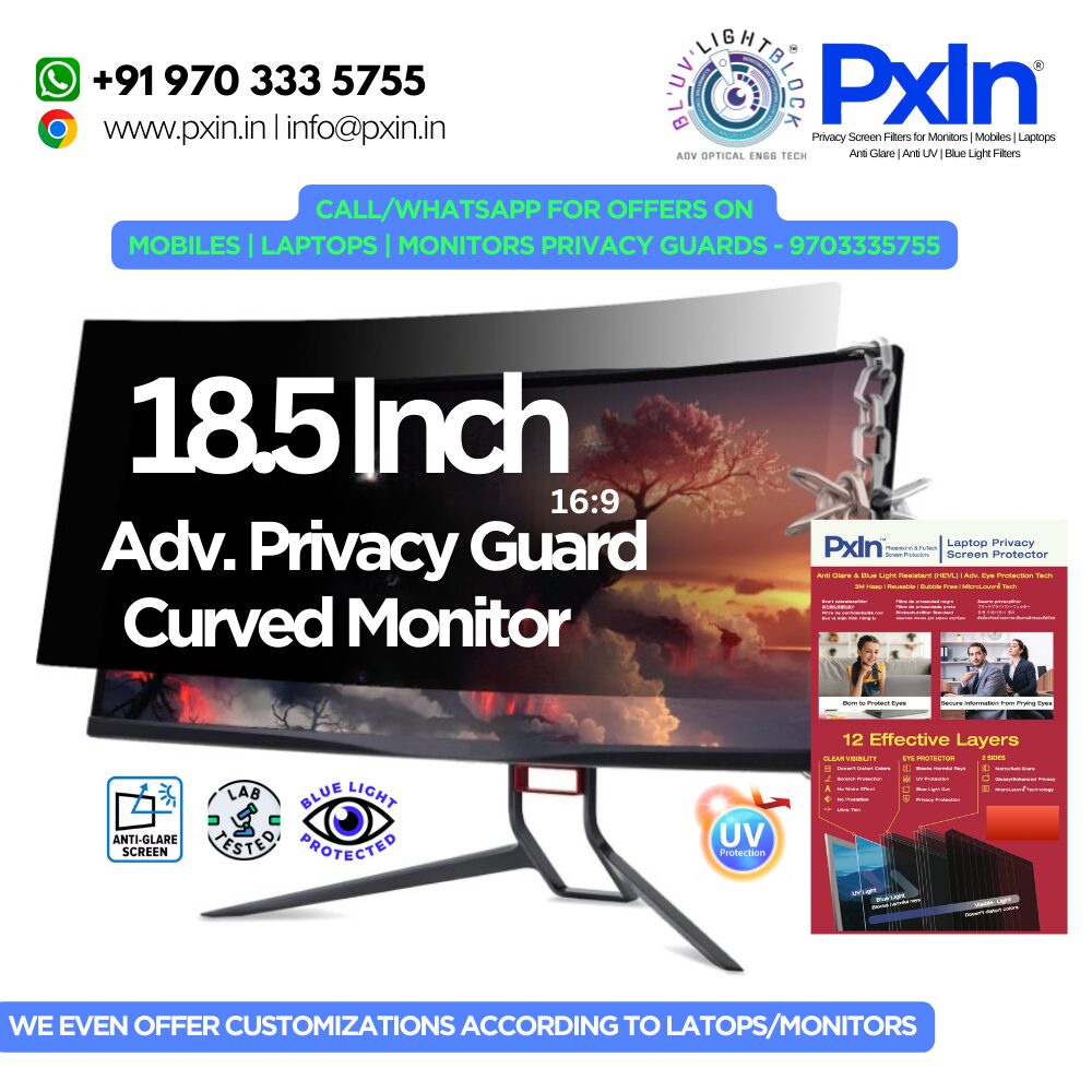 Compatible with 18.5 Inch(16:9) Curved monitor privacy filter