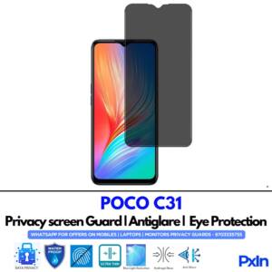 POCO C31 Privacy Screen Guard