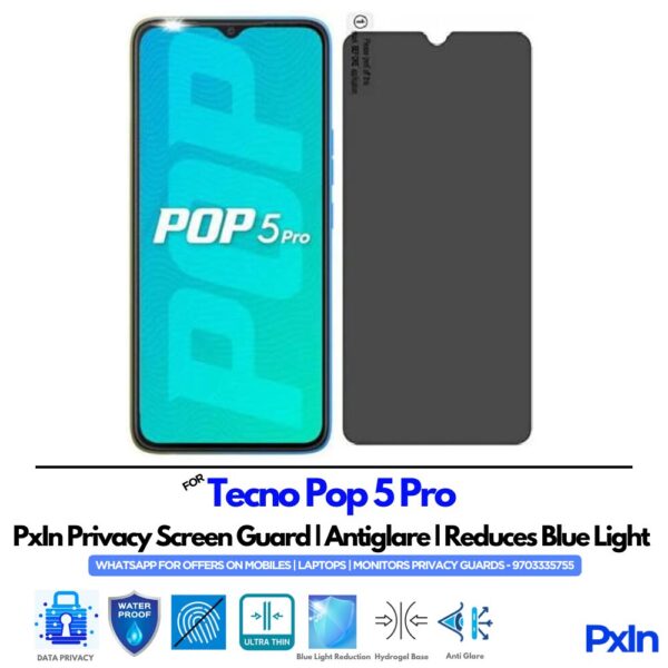 Tecno Pop 5 Pro Privacy Screen Guard