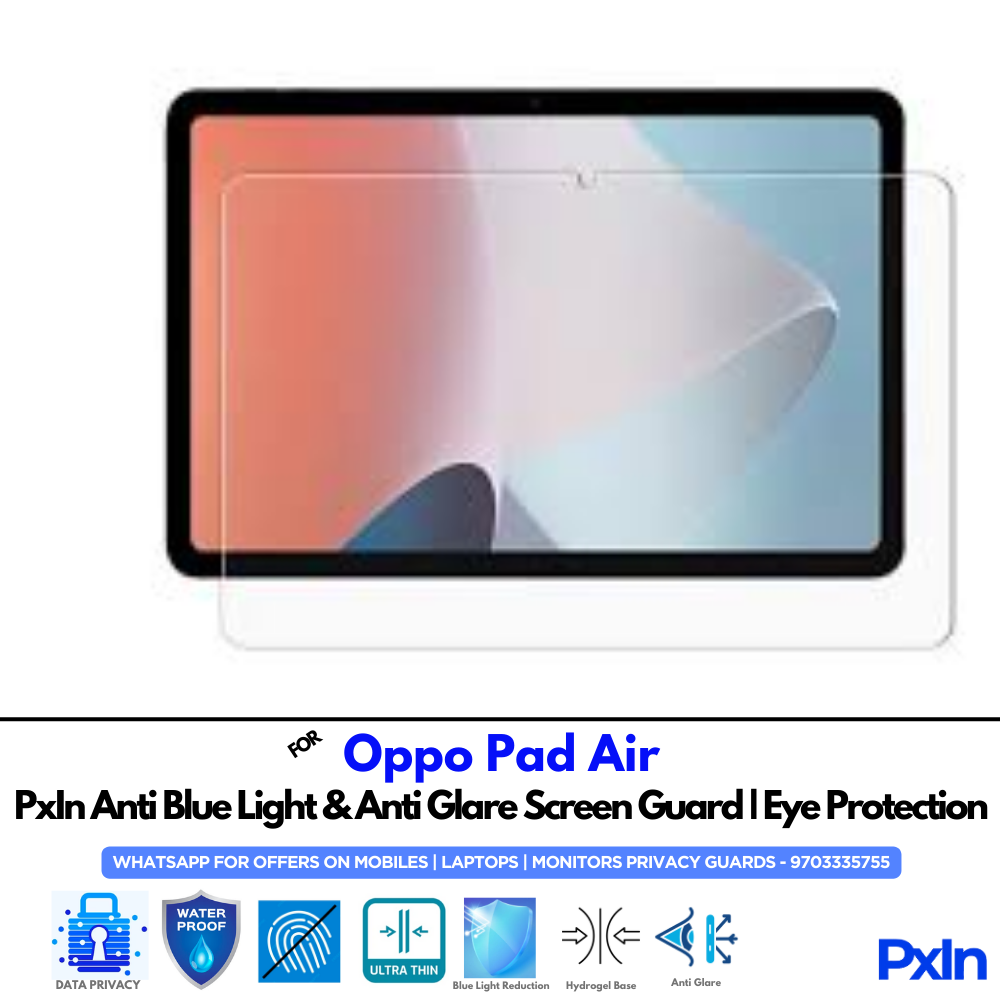 Anti Blue Light & Anti Glare Screen Guard For Oppo Pad Air
