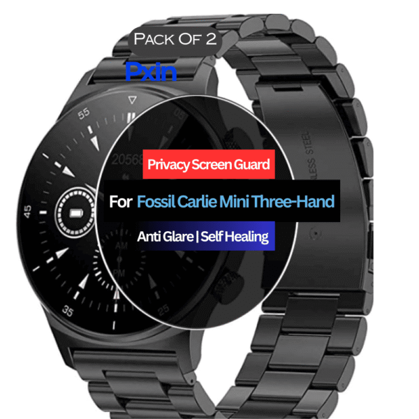 Fossil Carlie Mini Three-Hand Smartwatch Privacy Screen Guard for | Privacy Filter | Anti-Glare, Fingerprint Resistant (Pack of 2)