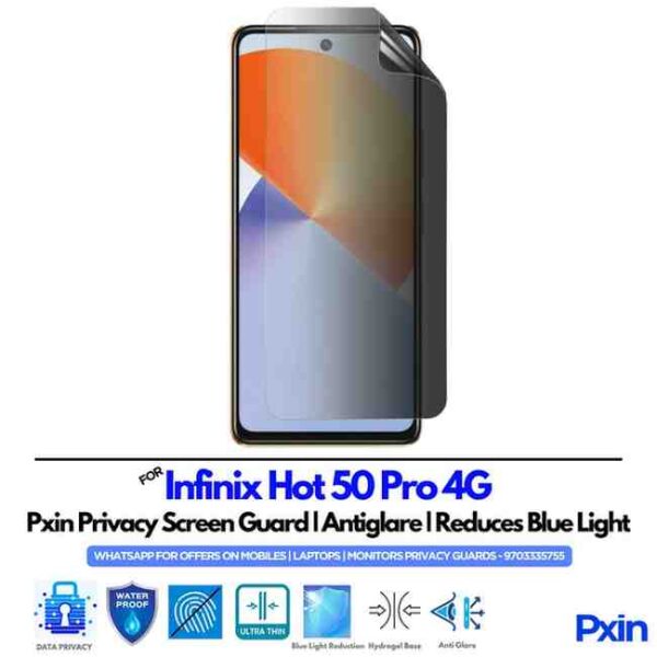 InfinixHot50Pro4G Mobile Privacy Screen Guard