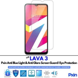 LAVA3 Mobile Anti Bluelight and Anti glare Screen Guard