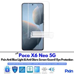 PocoX6Neo5G Mobile Anti Bluelight and Anti glare Screen Guard