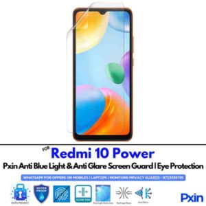 Anti Blue Light and Anti Glare Screen Guard for Redmi 10 Power Mobile