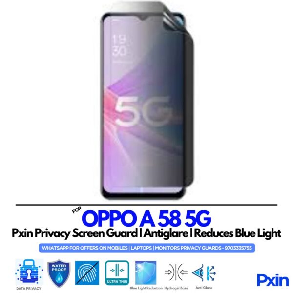 OPPO A 58 5G Privacy Screen Guard