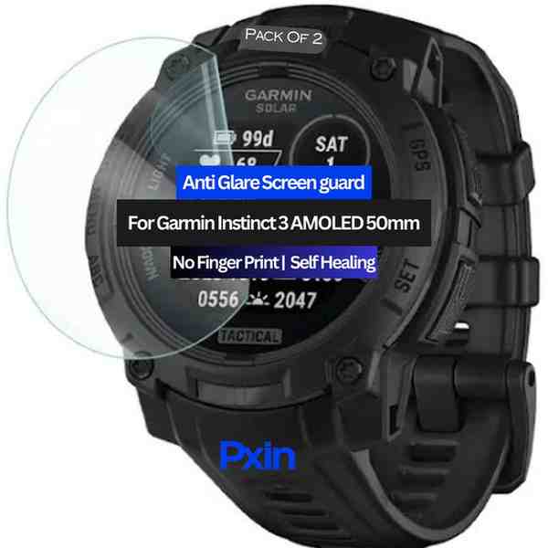 Garmin Instinct 3 AMOLED 50mm Anti Glare Screen guard Garmin Instinct 3 AMOLED 50mm Anti Glare Screen guard