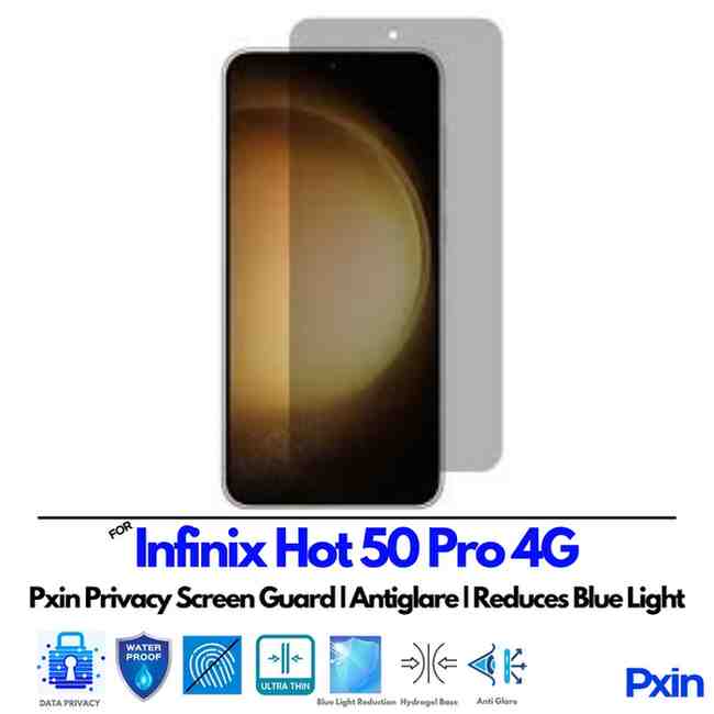 InfinixHot50Pro4G Privacy Screen Guard InfinixHot50Pro4G Privacy Screen Guard