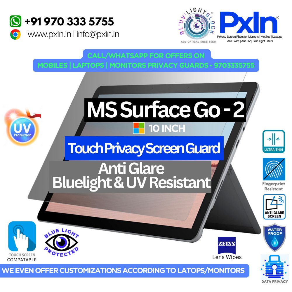 MS Surface Laptop Go 2 10 Inch Privacy Screen Protector MS Surface Laptop Go 2 10 Inch Privacy Screen Protector