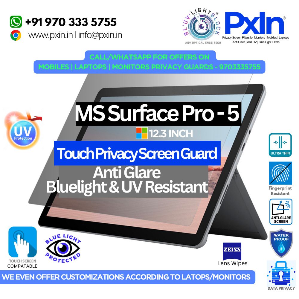 MS Surface Pro 5 12.3 Inch Privacy Screen Protector MS Surface Pro 5 12.3 Inch Privacy Screen Protector