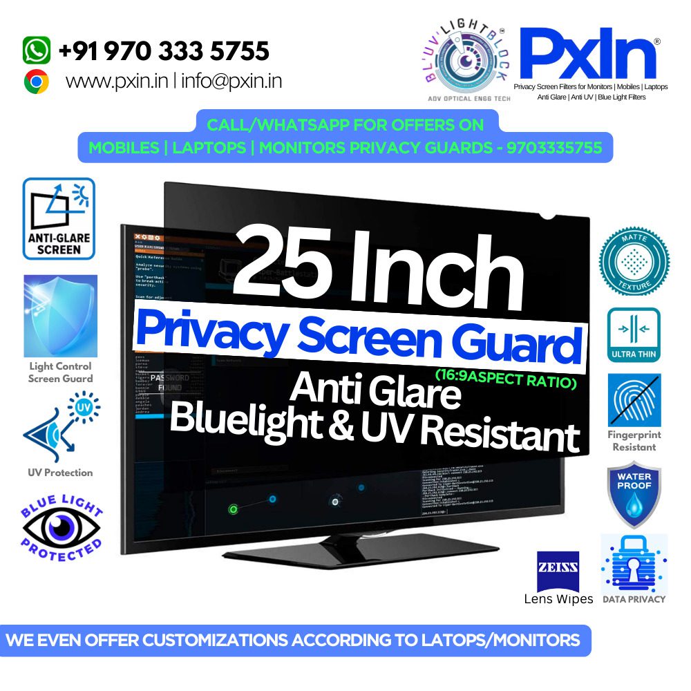 25 Inch 16:9 Monitor Privacy Screen Protector 25 Inch 16:9 Monitor Privacy Screen Protector