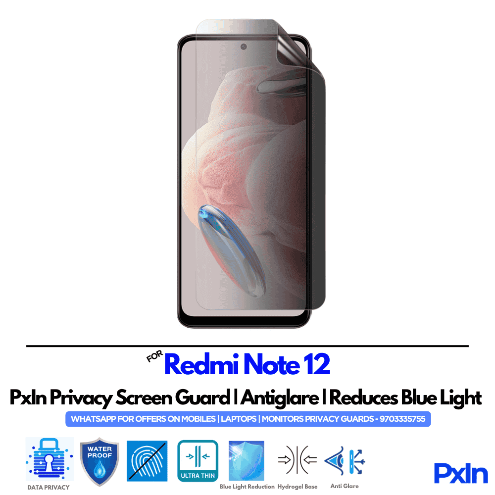 Redmi Note 12 Privacy Screen Guard Redmi Note 12 Privacy Screen Guard