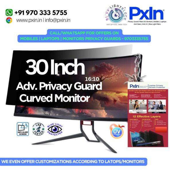 Privacy Screen Guard for 30 inch (16:10) Curved Monitor | No.1