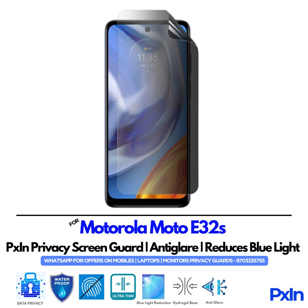 Motorola Moto E32s Privacy Screen Guard Motorola Moto E32s Privacy Screen Guard