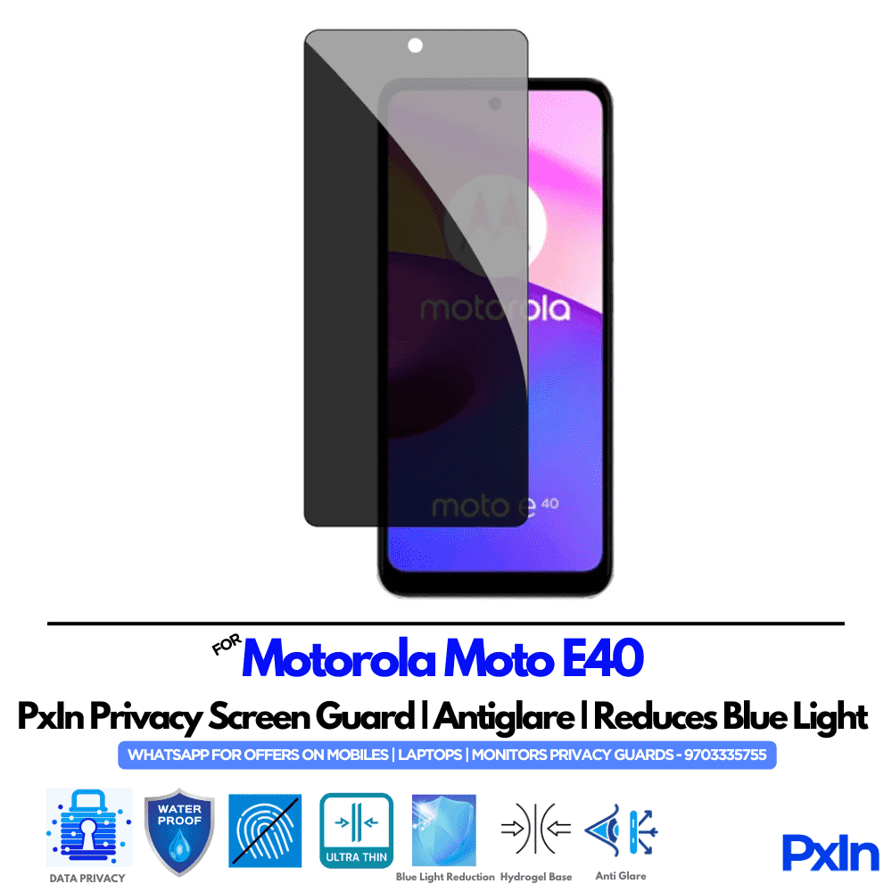 Motorola Moto E40 Privacy Screen Guard Motorola Moto E40 Privacy Screen Guard