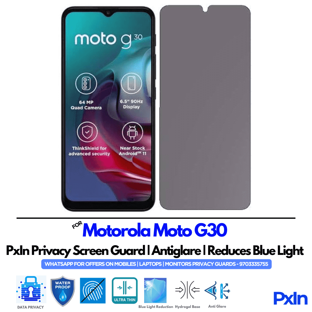 Motorola Moto G30 Privacy Screen Guard Motorola Moto G30 Privacy Screen Guard