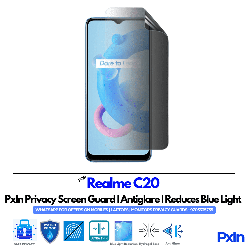 Realme C20 Privacy Screen Guard Realme C20 Privacy Screen Guard
