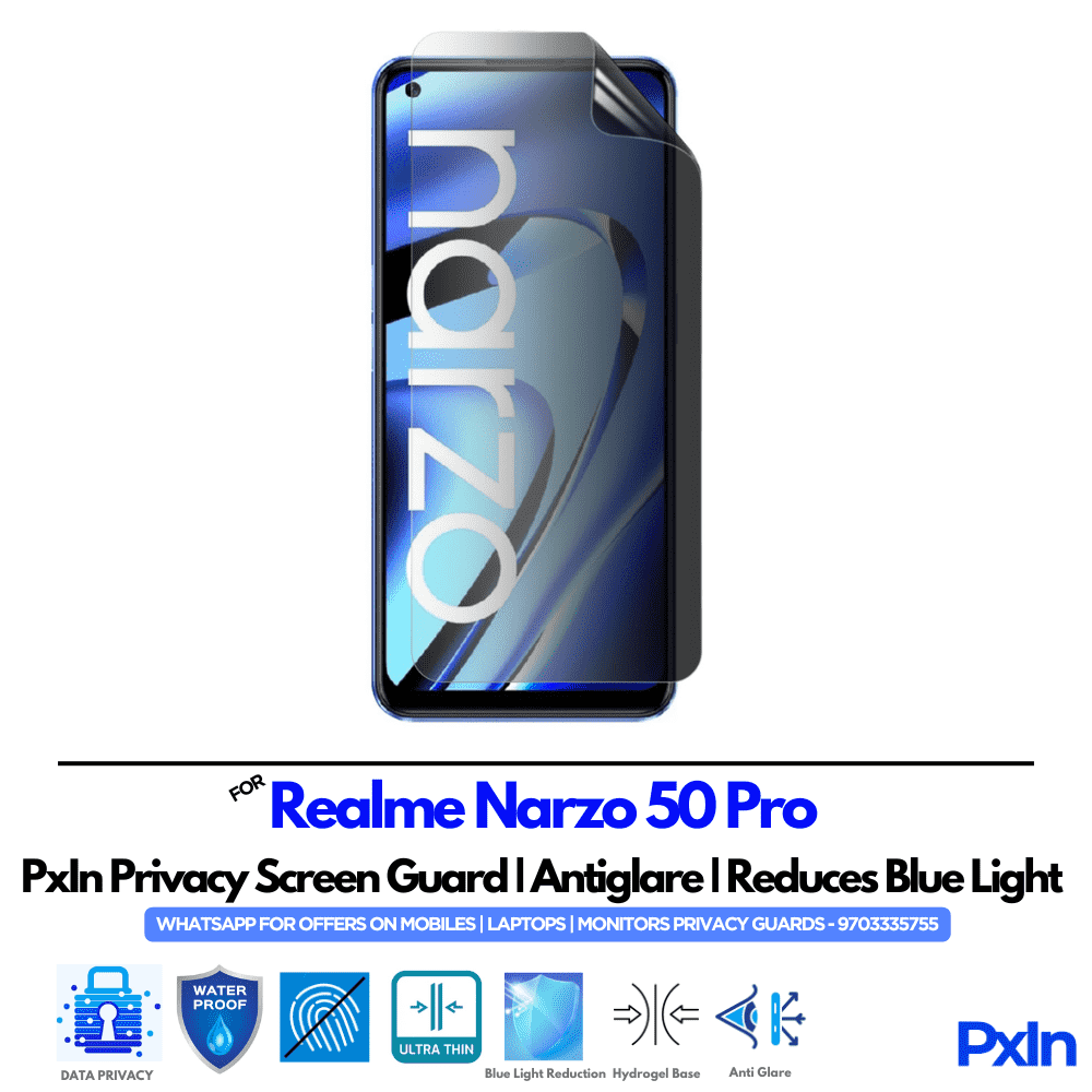 Realme Narzo 50 Pro Privacy Screen Guard Realme Narzo 50 Pro Privacy Screen Guard