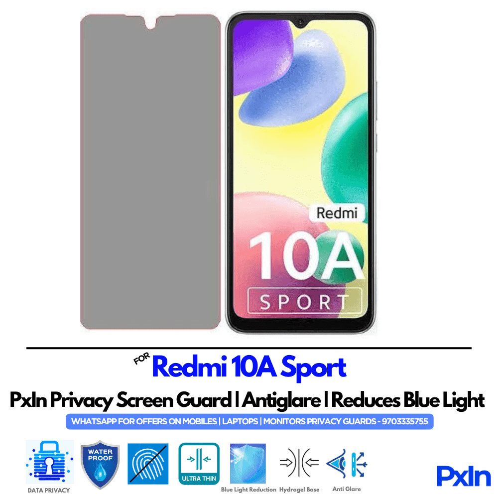 Redmi 10A Sport Privacy Screen Guard Redmi 10A Sport Privacy Screen Guard