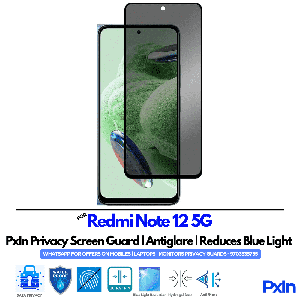 Redmi Note 12 5G Privacy Screen Guard Redmi Note 12 5G Privacy Screen Guard